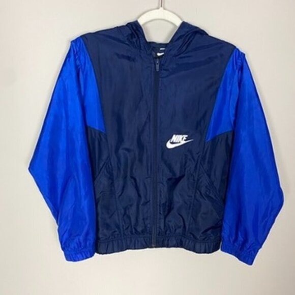 Nike Other - Nike Boys Woven Windrunner Jacket Blue Colorblock Large‎ Full Zip Hooded Active